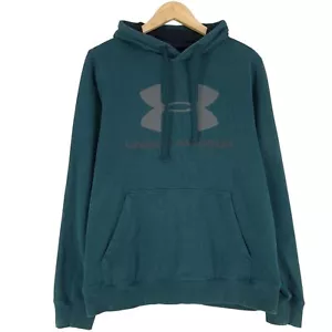 Under Armour Men Hoodie Jumper Hooded Green Ab7 Size M - Picture 1 of 5