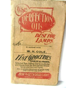 Perfection Oils Booklet Best For Lamps WH Cole Fine Groceries Vintage -GL352 - Picture 1 of 6