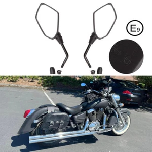 Motorcycle Side Mirrors 10mm For Honda Shadow Spirit Aero Rebel 750 1100 VTX VT - Picture 1 of 13