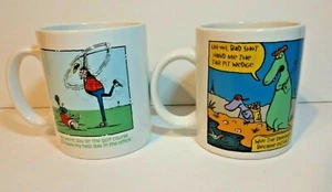 Lote de 2 tazas de café de golf de dibujos animados - Imagen 1 de 5