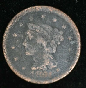 18451 - LARGE CENT - BRAIDED - GOOD CONDITION - Picture 1 of 2
