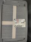 OAKE Yarn Dyed 100% Cotton Weave Luxury Blanket Gray Queen 90"x96" 