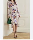 Les Reveries NWT Floral Dot Long Sleeve Wrap Dress Size 8