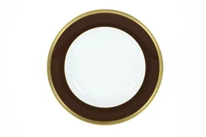 Haviland 249490 Laque de Chine Porzellan Platte Braun/Weiß/Gold - Bild 1 von 2