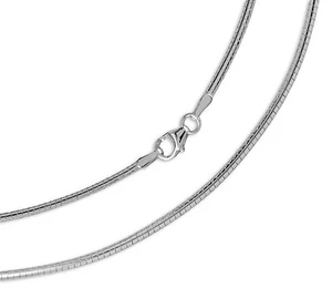925 ECHT SILBER Halsreif Omega-Reif 1-1,2-1,5-2mm stark 36-38-40-42-45-50cm lang - Bild 1 von 6