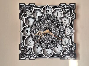 8 Layer Mandala Clock - Picture 1 of 2