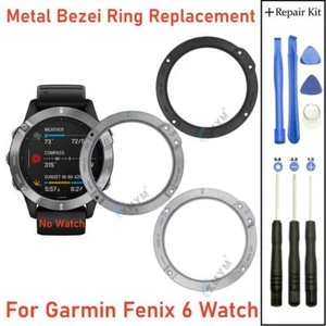 Para Garmin Fenix 6 GPS Reloj Inteligente Bisel Anillo Cubierta Marco Metal Estuche Repuesto - Imagen 1 de 10