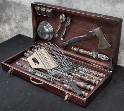 43Pcs Griddle Accessories Kit Grill Skewers Barbecue Tools Set with Case "ZUBR" - Image 1 of 4