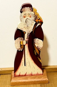 Joretta Headlee Folk Art 1986 Santa Claus Hand Painted 11" Christmas SIGNED - Picture 1 of 10