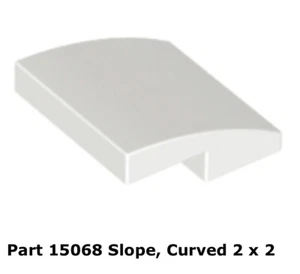 Lego 1x 15068 White Slope, Curved 2 x 2 75290 - Picture 1 of 1