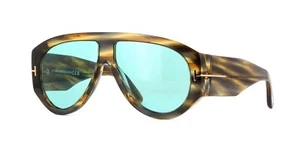 Tom Ford BRONSON FT 1044 Striped Brown/Blue Sunglasses - Picture 1 of 4