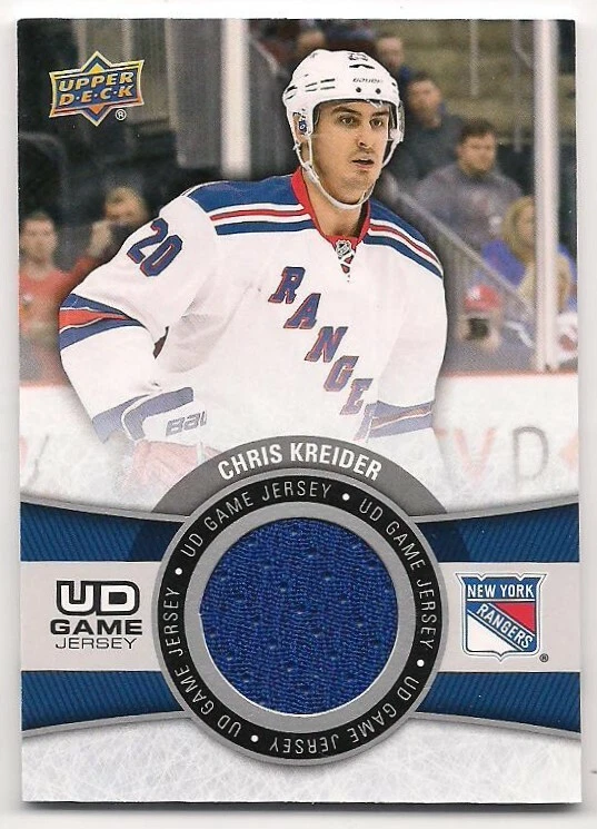 Chris Kreider 15-16 Upper Deck 1 UD Game Jersey Game Used Jersey - Image 1 of 1