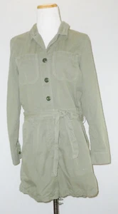 J. Crew Olive Green Chino Foundry Utility Romper Size 6 Long Sleeve Belted - Picture 1 of 2