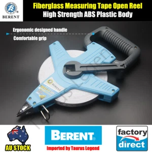 50m Open Reel Fiberglass Surveyor Tape Measuring Measure Tape Strong ABS Body - Picture 1 of 5