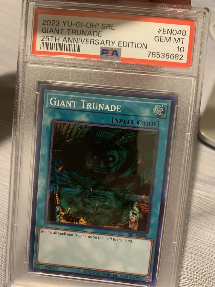 Yu-Gi-Oh! TCG Giant Trunade Spell Ruler 25th Anniversary SRL-EN048 Psa 10 - Image 1 of 1
