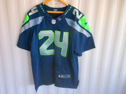 MARSHAWN LYNCH Seattle Seahawks NIKE On Field NFL Stitched Jersey ~ mens size 40 Cover