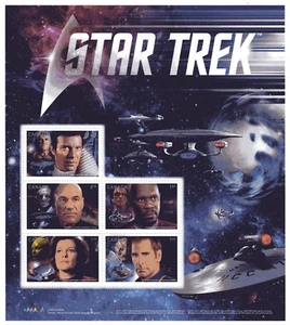 2017 Canada SC# 2983 Star Trek (Year 2) Captains - pane of 5 M-NH  - Picture 1 of 1