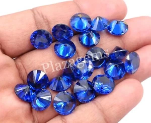 Blue Sapphire Natural Loose Gems Certified 10x10mm Size Lot Round Cut Stone 4DAN - Picture 1 of 9