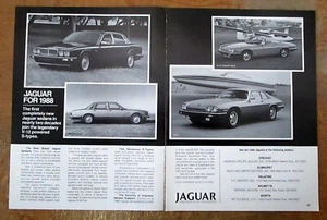 Jaguar XJ6 XJ-S 1988 convertible y anuncio original Vanden Plus - Imagen 1 de 1