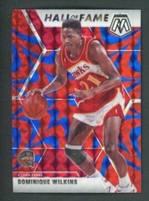 2019-20 Dominique Wilkins Panini Mosaic Hall Of Fame Reactive Blue 