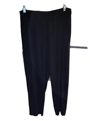 PANTALONES MUJER APPLESEED, TALLA 16 Negro Imitación Terciopelo Cintura Elástica Pull On Foto 1 de 4