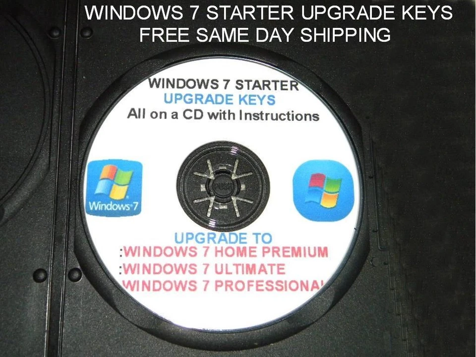 WINDOWS 7 STARTER UPGRADE KEYS TO UPGRADE YOUR OPERATING SYSTEM FREE SHIPPING - Image 1 of 1