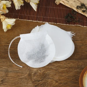 100x Runde Teebeutel Leere Filterpapier Teebeutel mit Schnur für Kräutertee - Bild 1 von 12