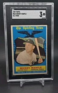1959 Topps #564 MICKEY MANTLE ALL-STAR SGC 3 Yankees Clean - Picture 1 of 6