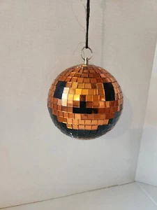 6" Jack O Linterna Naranja Bola Discoteca Halloween Colgante Decoración Negro - Imagen 1 de 10