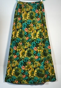 Maxi gonna stile vintage retrò anni 70 mod floreale stile hippie avvolgente piccola fatta a mano? - Foto 1 di 13