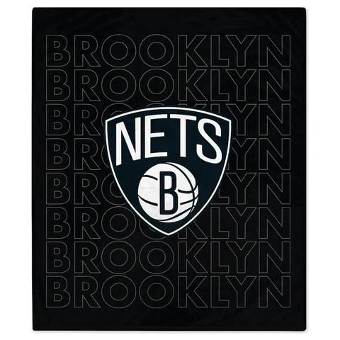 Brooklyn Nets NBA 60'' x 70'' Echo Plush Blanket Cover