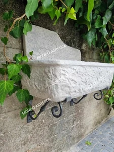 LAVELLO LAVANDINO LAVABO PILOZZO CON STAFFE PIETRA DA ESTERN CUCINA PER GIARDINO - Foto 1 di 16