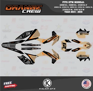 Graphics Kit for KTM 200, 250, 300, 450 and 500XC-W (2014-2015) OG Crew - Tan - Picture 1 of 6