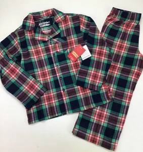 Boys Pajamas Size 4 Jammies For Your Families. Christmas Plaid. Green, Red, Blue - Picture 1 of 7