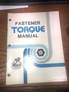 1996 MACK TRUCK "BEFESTIGUNGSDREHMOMENTEINSTELLUNGEN" SERVICE REPARATURANLEITUNG - Bild 1 von 1