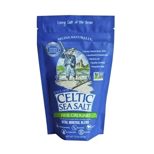 Celtic Sea Salt, Fine Ground,8 Ounce,0.5 Pound (Pack of 1)227 Grams No Additives - Picture 1 of 8