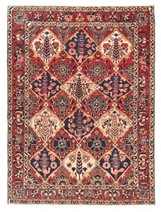 Alfombra persa anudada a mano Bakhtiar 190x140 cm-nómada, alfombra oriental, alfombra, roja - Imagen 1 de 8