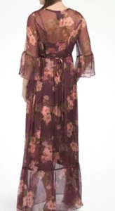 Maxi abito slip floreale seta Johnny Was Love Winonna nuovo con etichette - X-Large 2 pezzi - Foto 1 di 7