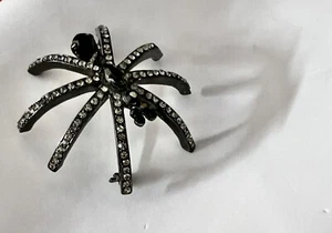 Butler and Wilson Black Crystal Spider Vintage Brooch - Picture 1 of 7