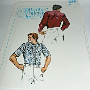 Auténtico Patrón 278 Western Core Cuadrado Baile Vaquero Camisa Disfraz Costura - Imagen 1 de 4