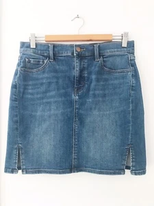 J BRAND Skirt Size M Blue High Waist Front Splits Stretch Denim Pencil Skirt - Picture 1 of 6