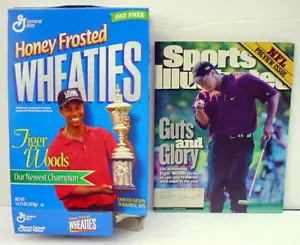 Tiger Woods 2000 Sports Illustrated Magazine Cover August 28 & 1998 Wheaties Box - Picture 1 of 9