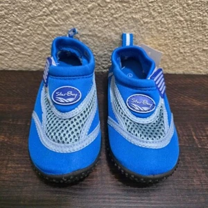 Boys Water Shoes Beach Footwear Blue & Black Size Toddler 7 - Picture 1 of 5