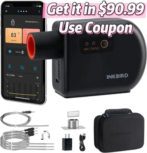 Inkbird Parrillas Fumadores BBQ Controlador de Temperatura Ventilador de Escape Big Green Egg 027B - Imagen 1 de 15