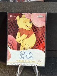 2025 Topps Chrome Disney WINNIE THE POOH #FA-14 Facsimile Auto Mickey 10/28 - Picture 1 of 2