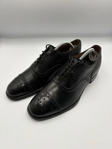 Church's / Church Diplomat Oxford Cap Black Brogues Custom Grade Uk size 10 F - Picture 1 of 12