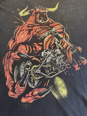 West Coast Choppers Hombres XXXL 3xl Doble Cara El Diablo Jesse James De Colección Y2K Foto 1 de 4