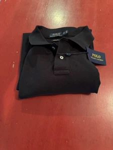 Polo Ralph Lauren Black Custom Slim Fit Polo Shirt Men’s Size XL NWT Purple Pony - Picture 1 of 7
