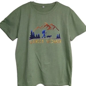 Camicia donna Wander donna X-large escursionismo outdoor cane compagno maglietta verde XL - Foto 1 di 8