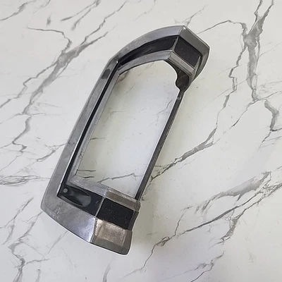 Lincoln C9LB13237A 1969 Mark III LH Chrome Black Front Parking Lamp Bezel Trim - Image 1 of 4